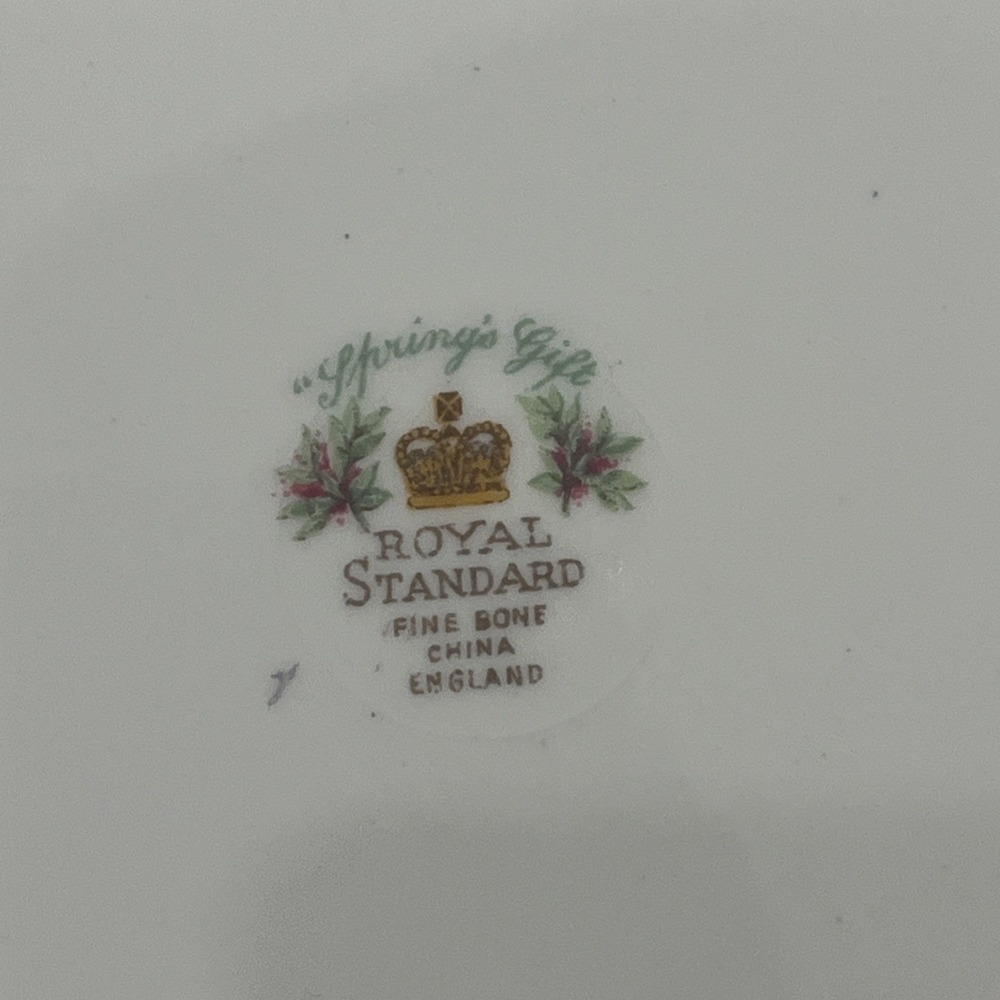 Vintage Royal Standard Spring's Gift Handled Cake Plate 10" Cherry Blossom - Picture 7 of 7